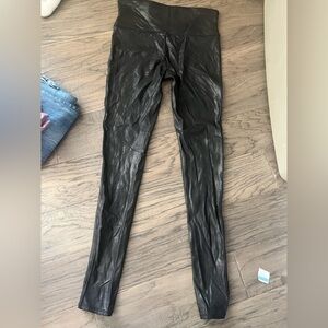 SPANX Black Faux Leather Leggings
